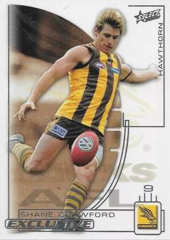 2002 Select AFL Exclusive #74 Shane Crawford Front